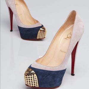 CHRISTIANLOUBOUTIN  Suede Steel-Toe heels